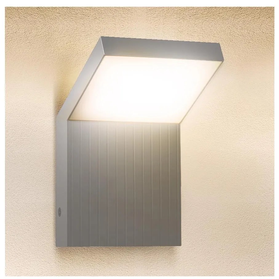 Brilagi - RIANO LED kültéri fali lámpa, 8W/230V, ezüst, IP65 WO-HR60142-OEM-SA