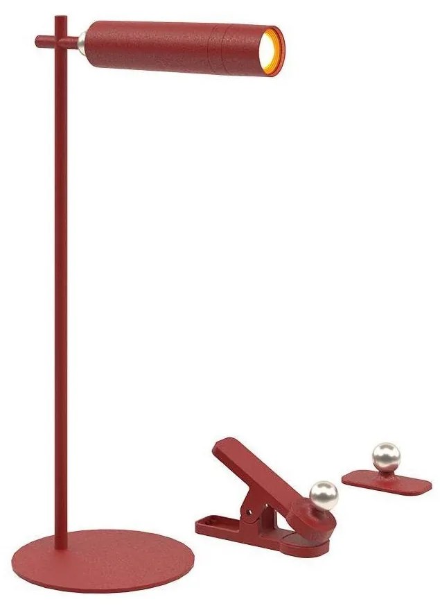 LED Dimmelhető mágneses asztali lámpa LED/3W/5V 4000K 1500 mAh piros