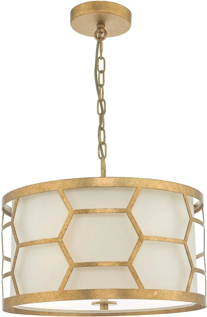 DAR LIGHTING EPS0312 EPSTEIN Klasszikus Függesztett Lámpa Elefántcsont, Ivory, Arany E27 IP20