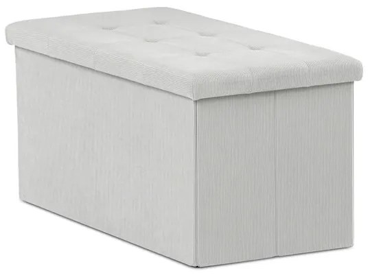 Krém kordbársony tárolós puff – TAB-472