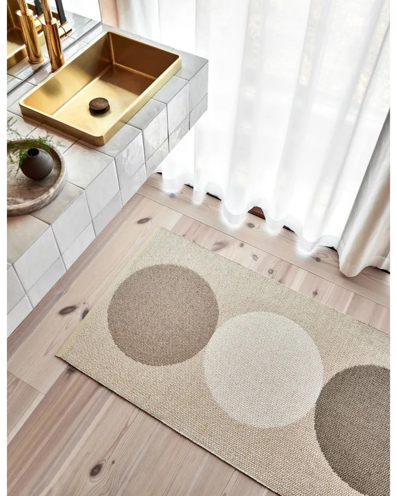 Bézs-krémszínű kültéri-beltéri szőnyeg 70x140 cm Otto Grain – Pappelina