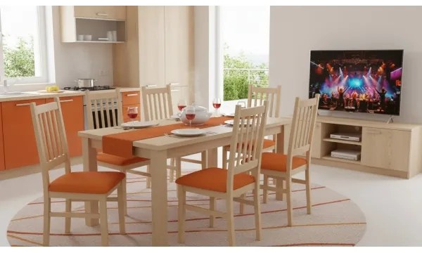 Étkezőszék SIMON tölgy/narancssárga