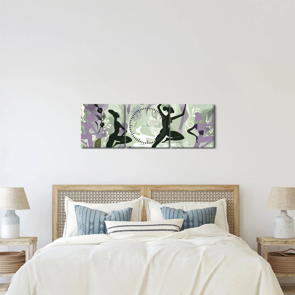 Kép - A táncosok illusztrációja (órával) (90x30 cm)