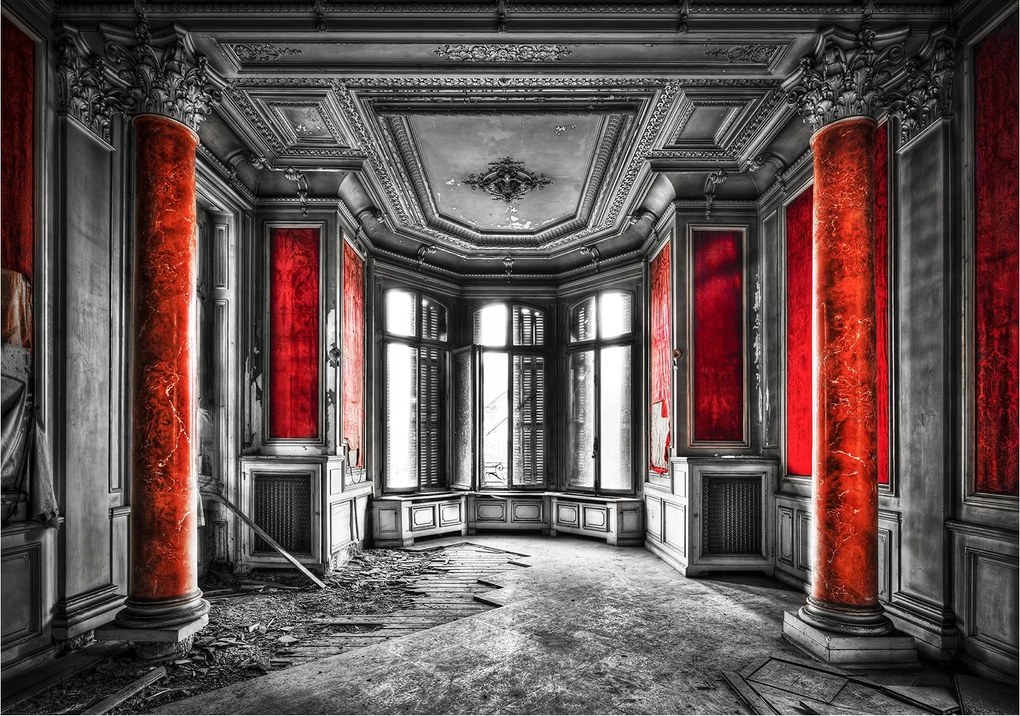 Flizelin fotótapéta Antik Őszi piros 300x210 Vizuális +ragasztó