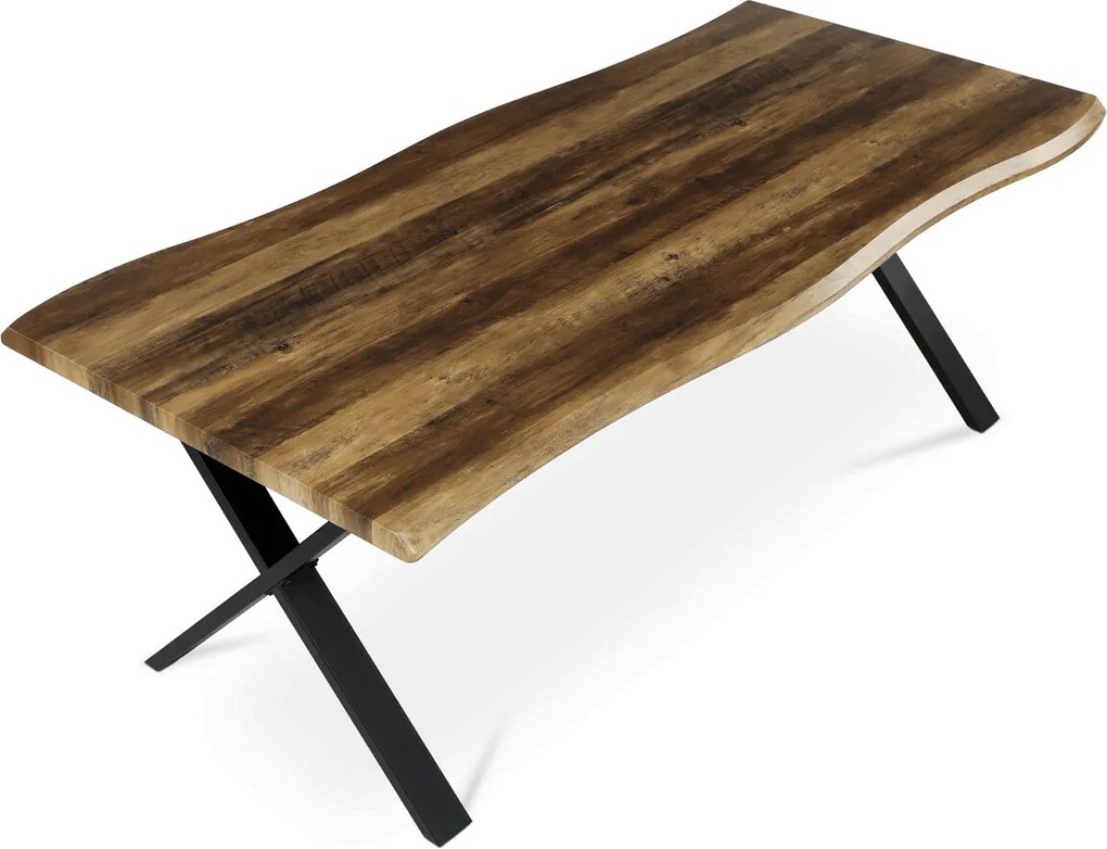 Étkezőasztal 210x100 cm MDF old wood