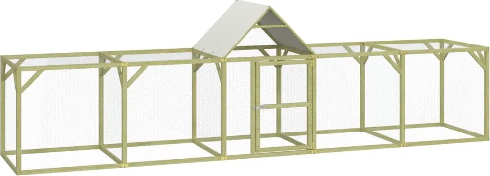 vidaXL impregnált tömör fenyőfa tyúkól 500 x 100 x 150 cm