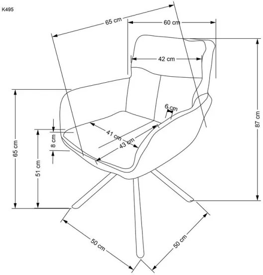 Étkezőszék HALSA 1 db bézs