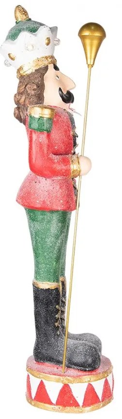 Vintage nagy diótörő figura Piros Zöld 89 cm