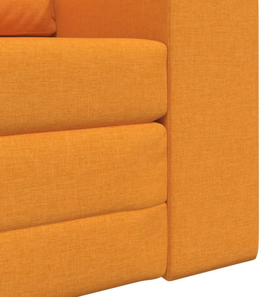 Földi kanapéágy 2 az 1-ben Sötét Sárga 98x71x83 cm Textil