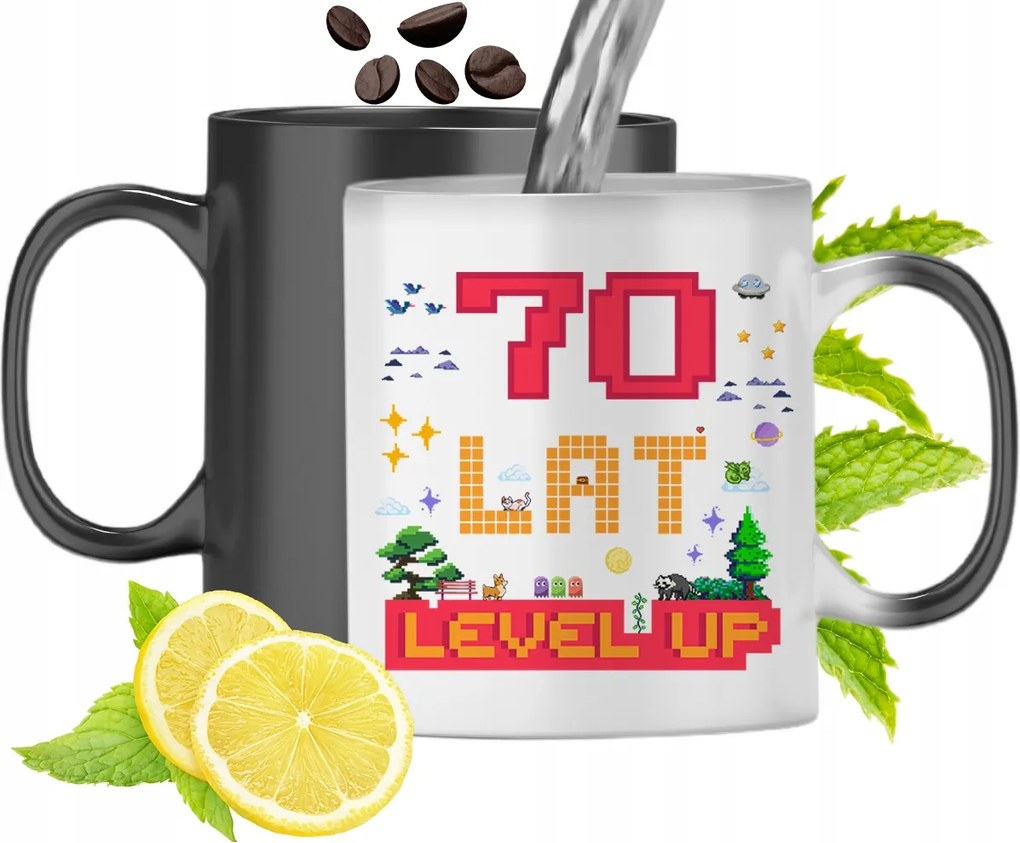 Mágikus Bögre Születésnapra 70-ES Színváltós, fényképes nyomattal