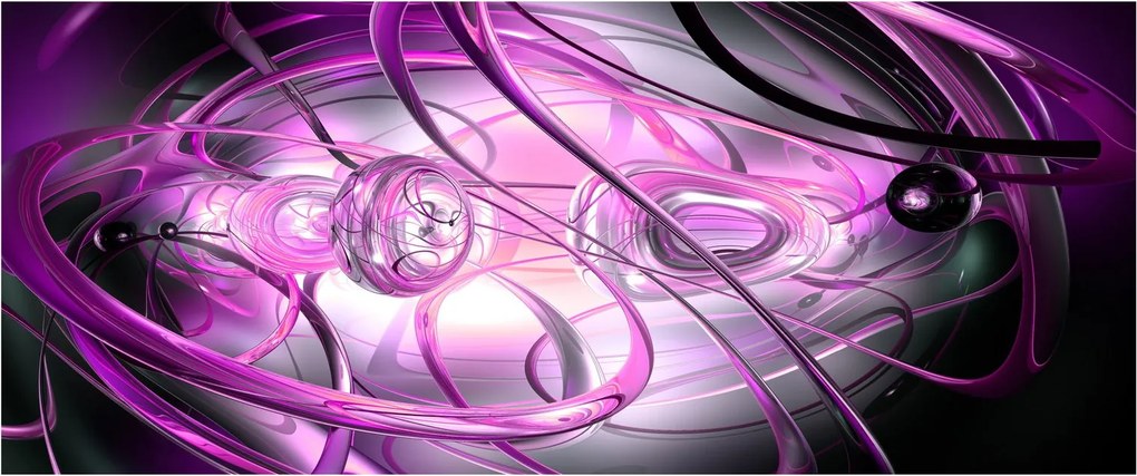 Gyönyörű lila absztrakció képe (120x50 cm)