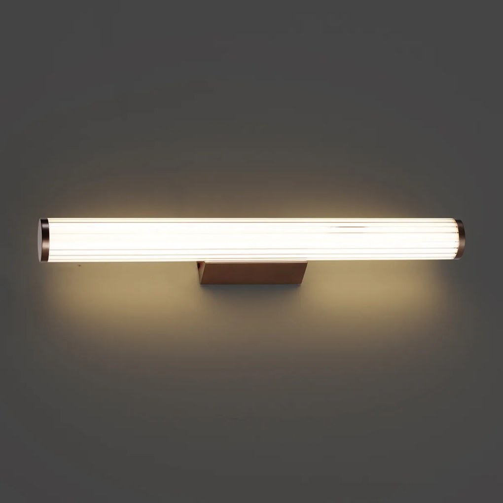 Retro bronz fali lámpa 60,4 cm LED-del IP44 - Coco
