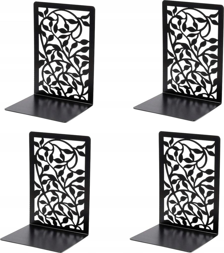 Könyvtámasz Csúszásgátló Fém Fekete Könyvtámasz Állvány 4 Db