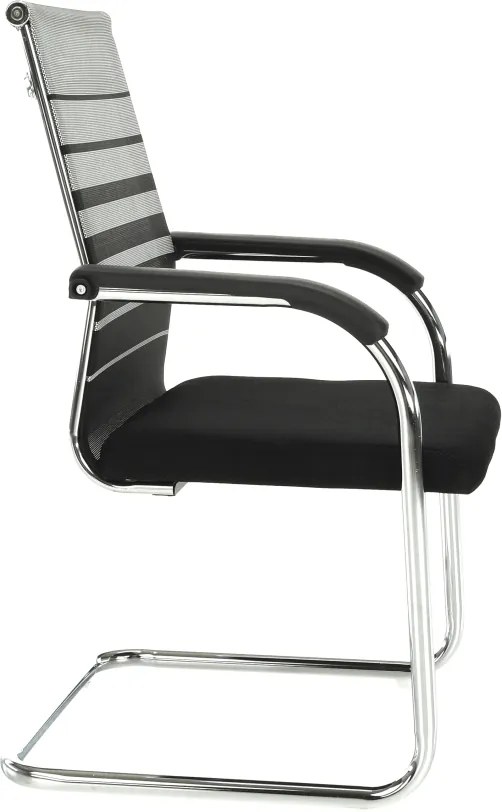 Tárgyalószék, szürke/fekete/ezüst, ESIN