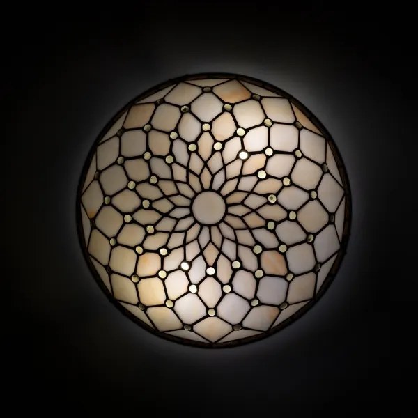 BRILAGI - Tiffany stílusú ólomüveg mennyezeti lámpa IVORY 2xE27/60W/230V átm. 40 cm