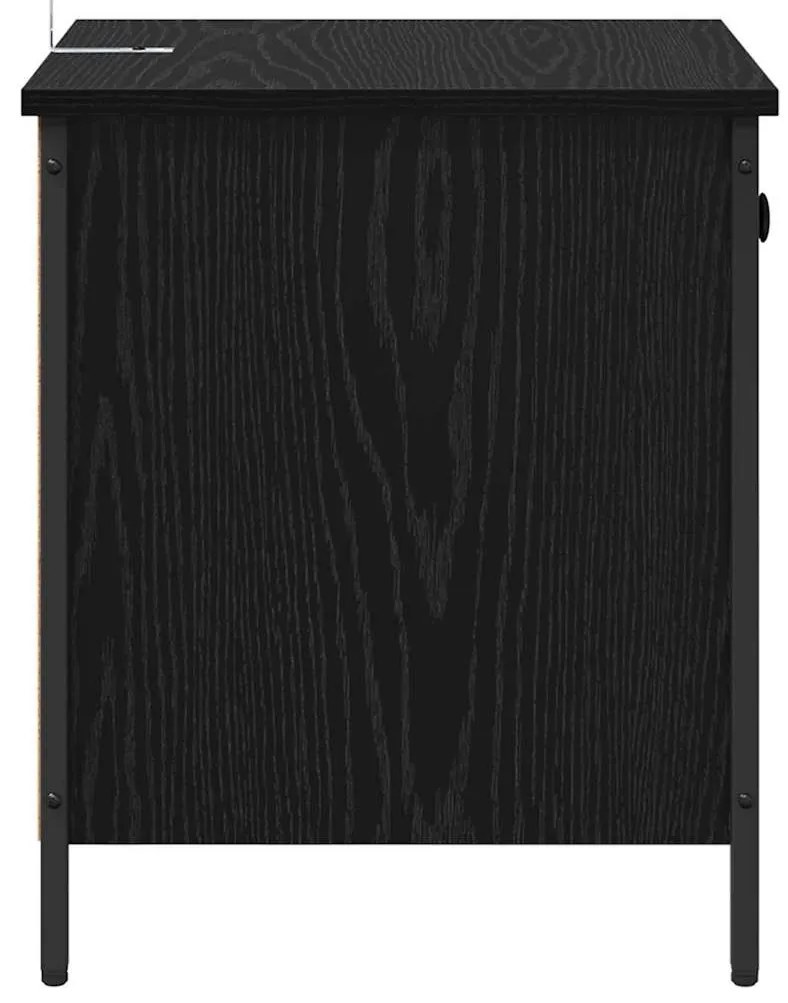 Éjjeliszekrény 2 pcs Musta tammi 40 x 42 x 50 cm Faanyag