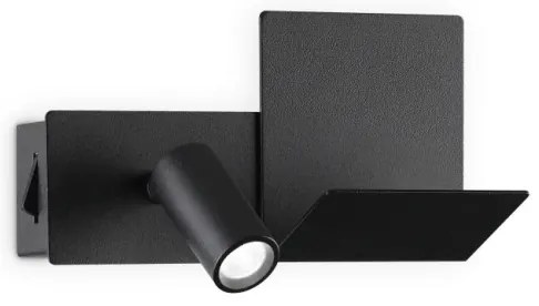 Ideal Lux - LED Fali lámpa KOMODO LED/4,5W/230V USB CRI 90 fekete