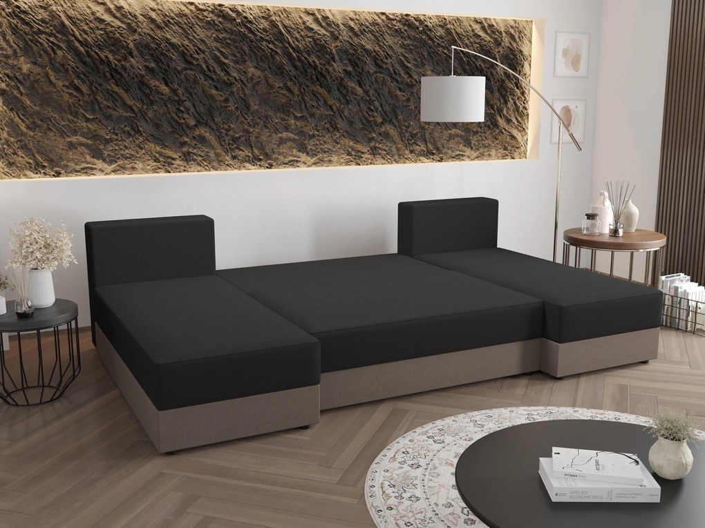 Sarok ülőgarnitúra U Radiant U1 (fekete + szürke). 1057500