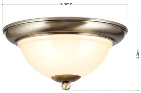 Orion DL 7-675/27-Mennyezeti lámpa AUSTRIAN OLD LAMP 2xE27/60W/230V bronz/bézs
