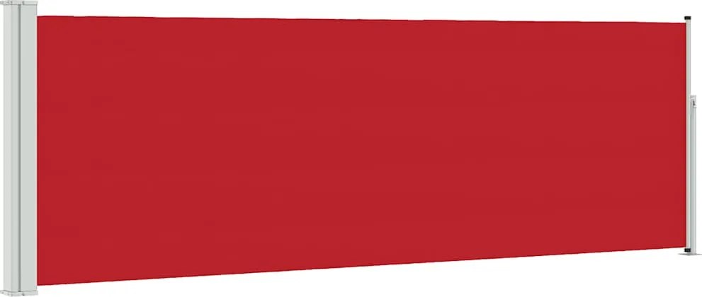 vidaXL piros behúzható oldalsó teraszi napellenző 100 x 300 cm