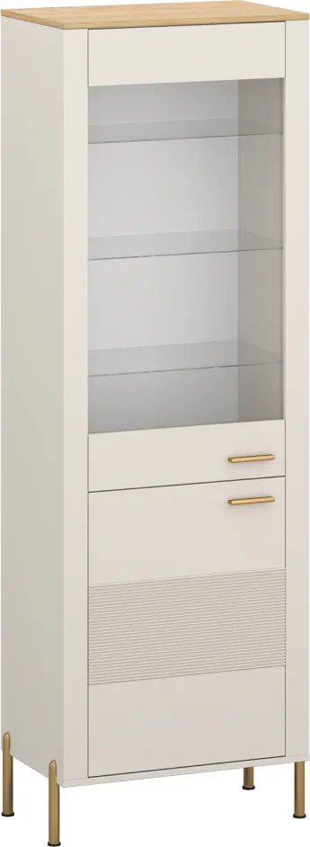 Vitrin, kasmír/kő tölgy, RUNOL 1D1W