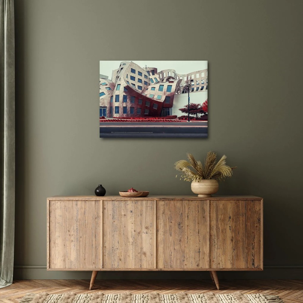 Kép - építészeti épület (70x50 cm)