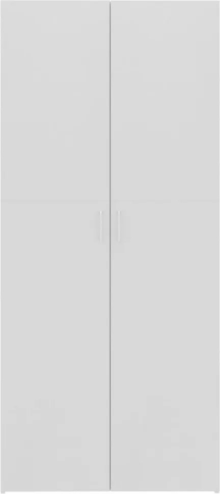 Fehér forgácslap tárolószekrény 80 x 35,5 x 180 cm