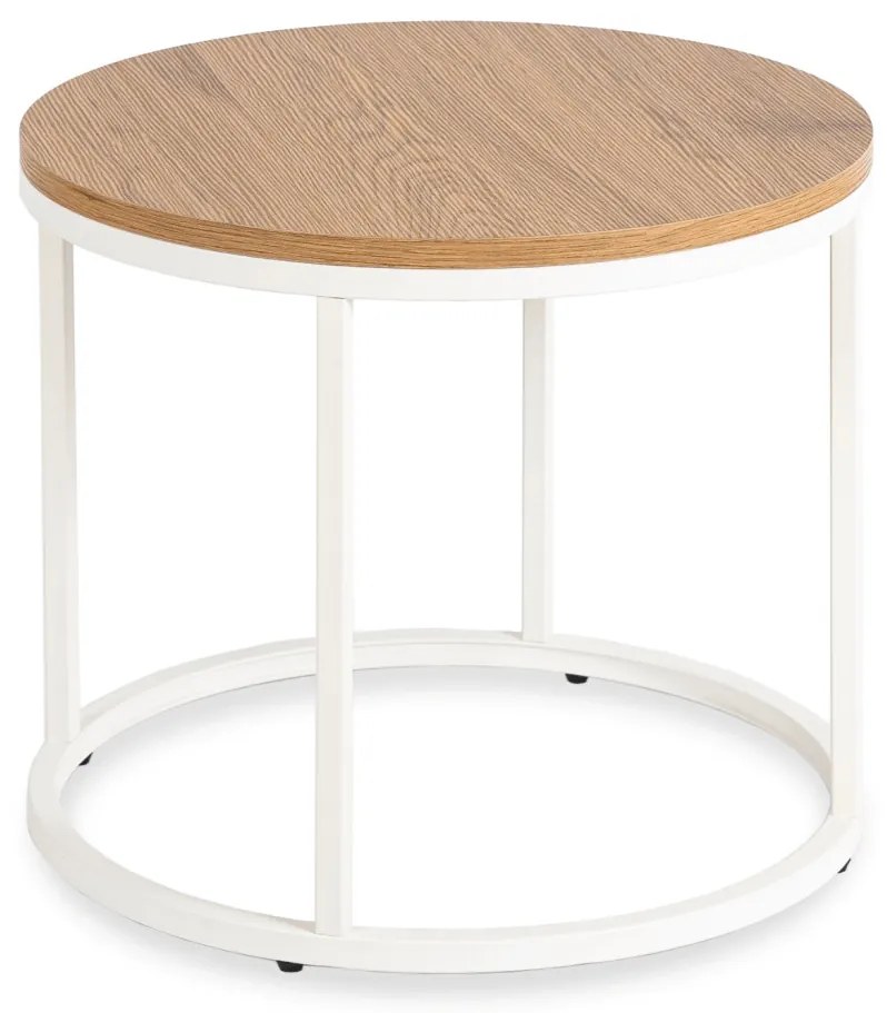 Dohányzóasztal tölgy/fehér asztal ANN