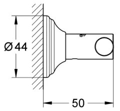 GROHE 40656001 - Fürdőköntös akasztó ESSENTIALS AUTHENTIC fényes króm