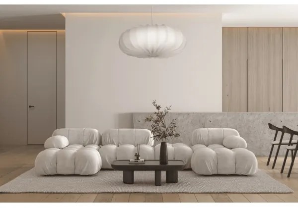 Zsinóros csillár CAFEE 1xE27/40W/230V Ø 66 cm fehér