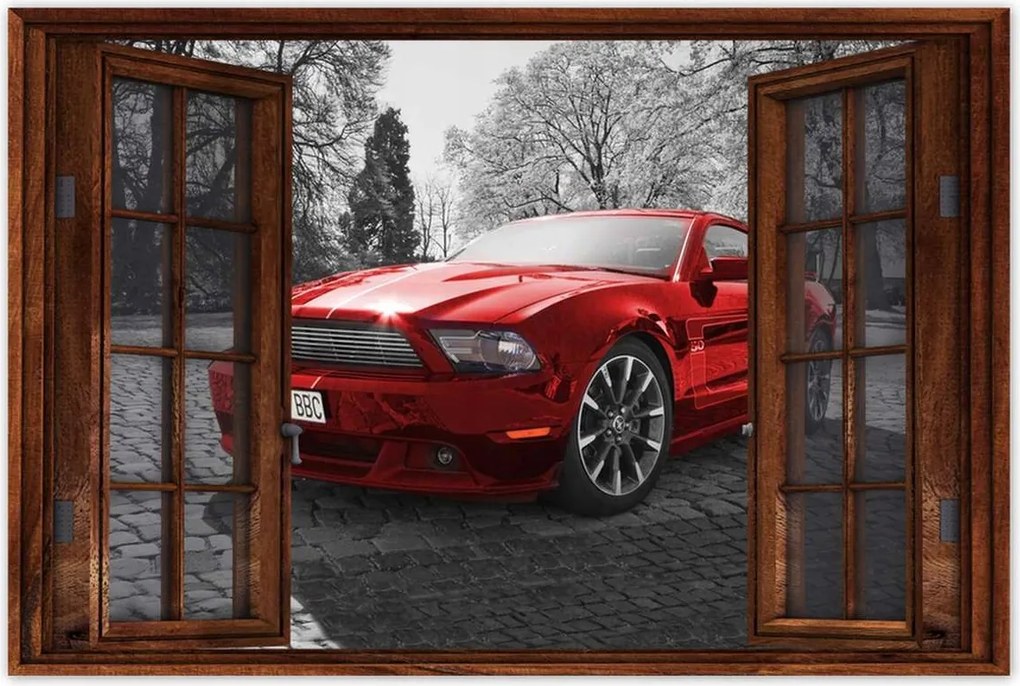 Poszterek 90x60 Piros Mustang