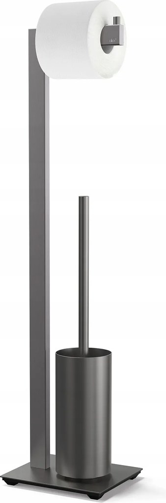 Zack Linea WC-szett Wc kefe és papírtartó grafit