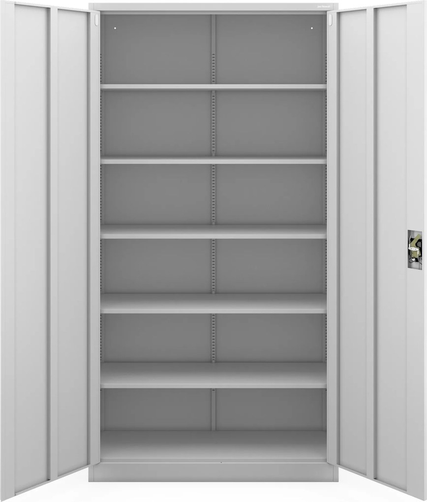 Fém irodai szekrény szürke JAN II H2200 1150 x 2200 x 400 mm