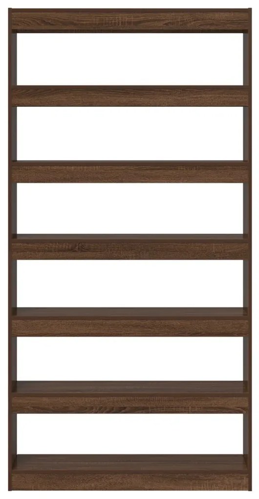 Könyvespolc Barna tölgy Mérnöki fa 100 x 30 x 198 cm