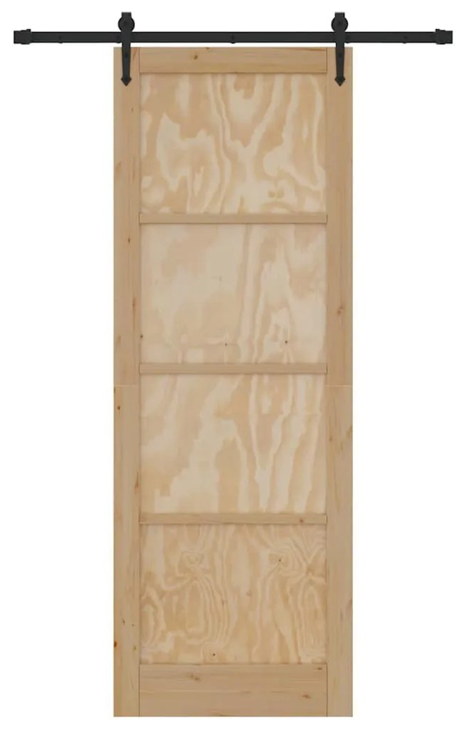 Csúszó ajtó ORKDAL Barna 83 x 232 cm Tömör fenyőfa