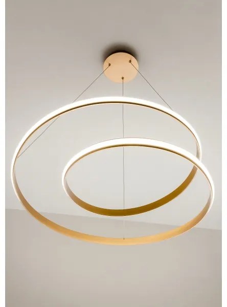 Redo 01-1891 - LED dimmelhető csillár kábellel TORSION LED/35W/230V, átm. 75 cm, bronz