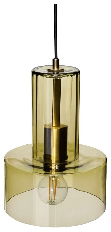 Zöld üveg függőlámpa ø 20 cm Ripple – Hübsch