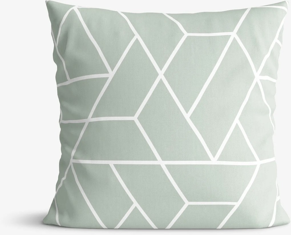 Goldea pamut párnahuzat - mozaik minta, zsálya alapon 40 x 40 cm