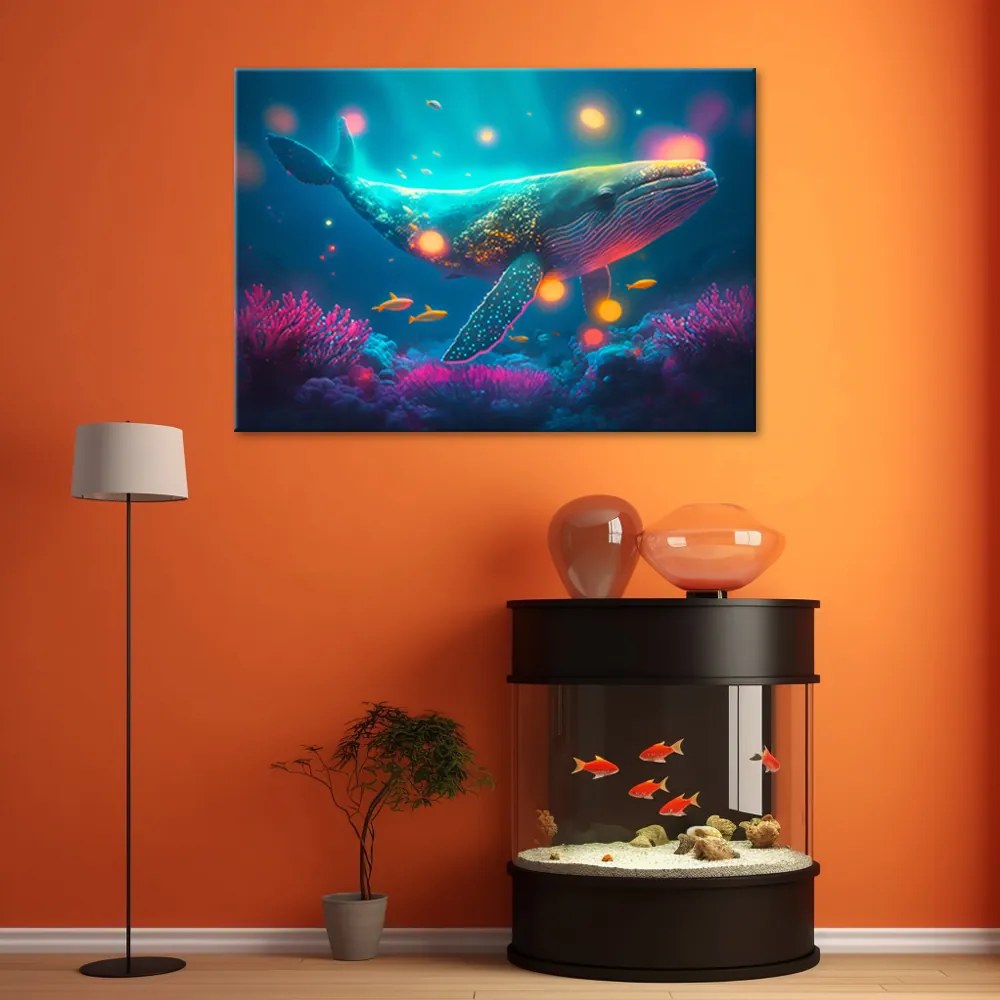 Gario Vászonkép Mágikus bálna Méret: 90 x 60 cm