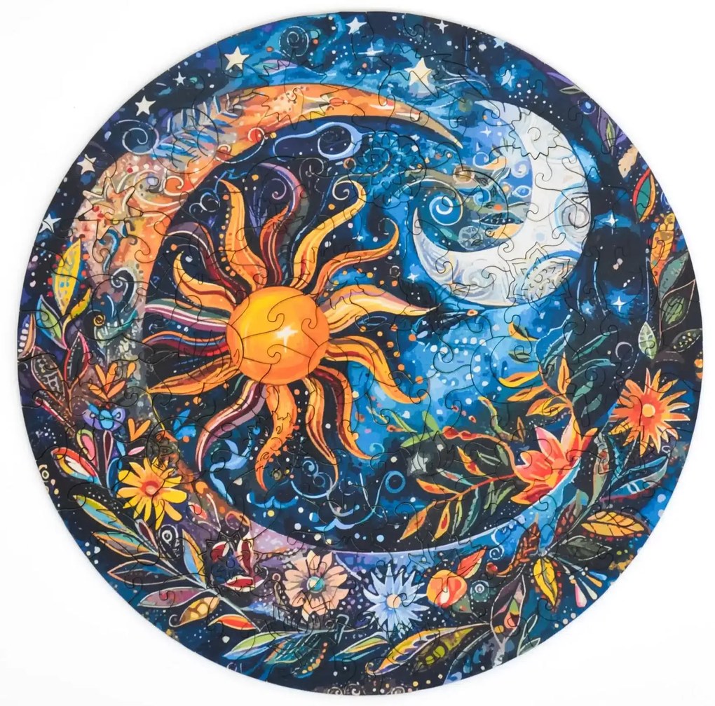 Virágos éj mandala fa puzzle