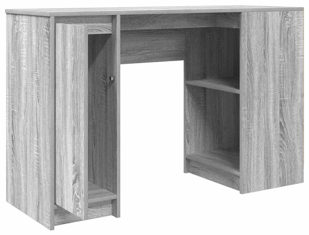 szürke sonoma színű szerelt fa íróasztal 120x42x76 cm