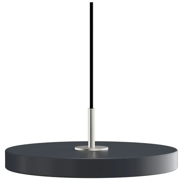 Antracitszürke LED függőlámpa fém búrával ø 31 cm Asteria Mini – UMAGE