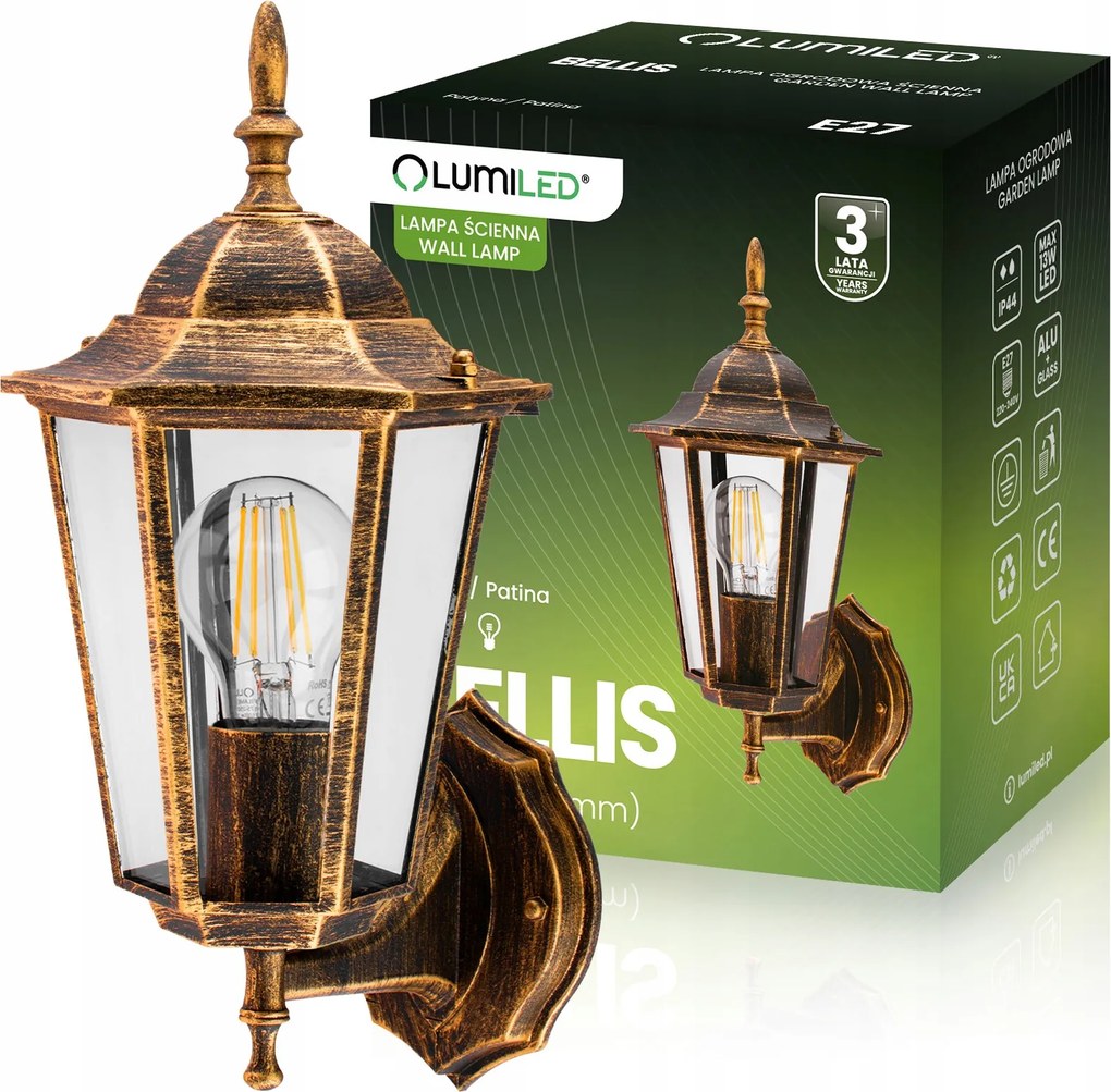 Kerti fali lámpa Homlokzati lámpa Kültéri Lámpa E27 Led Klasszikus