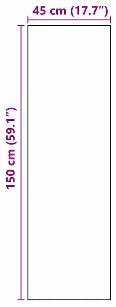 Konyhai szőnyeg Fekete 150 x 45 cm Bársony