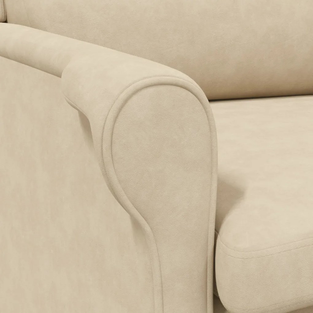 Krém Karosszék Krém Szövet és Fa Standard Ergonomikus