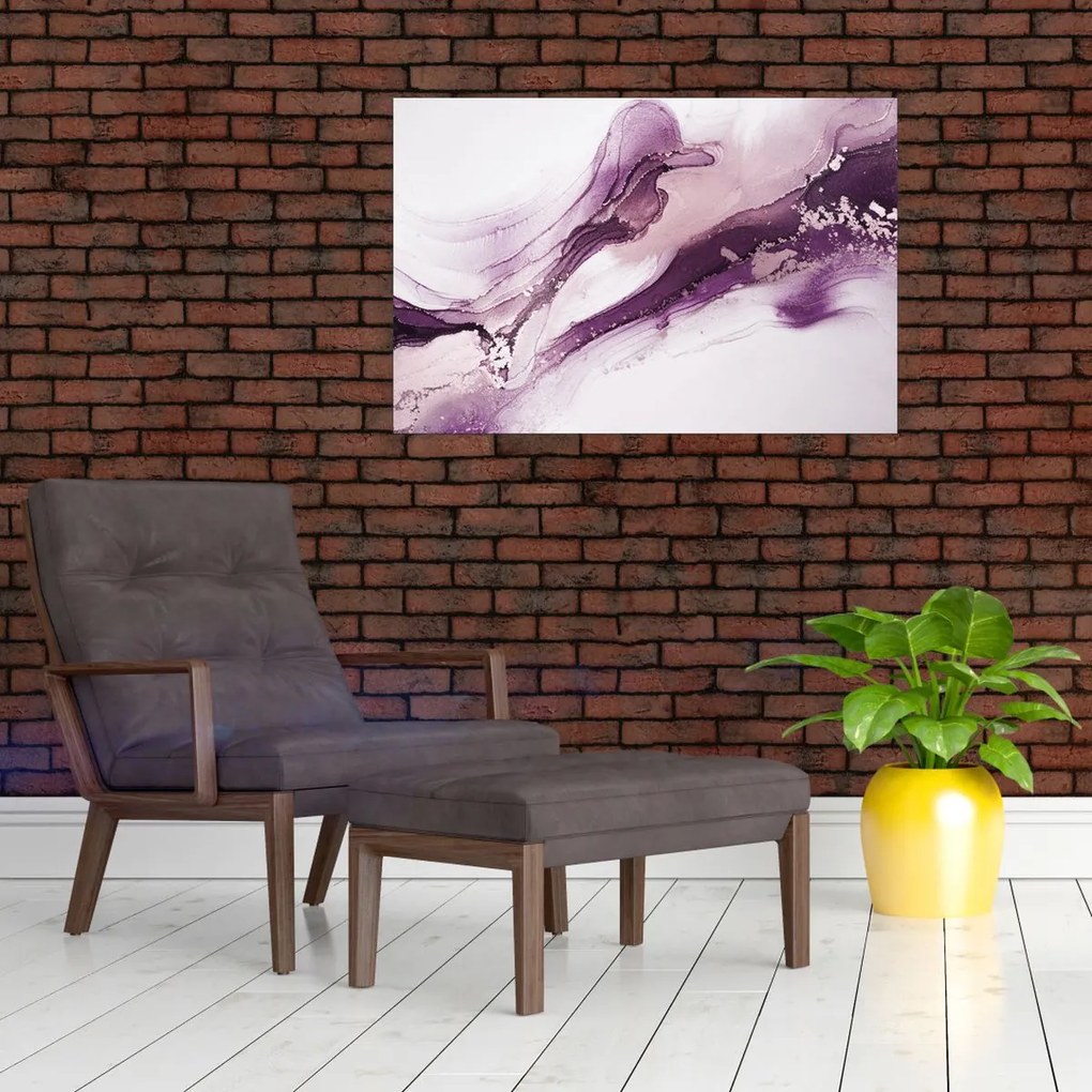 Kép - Lila folyadék művészet (90x60 cm)