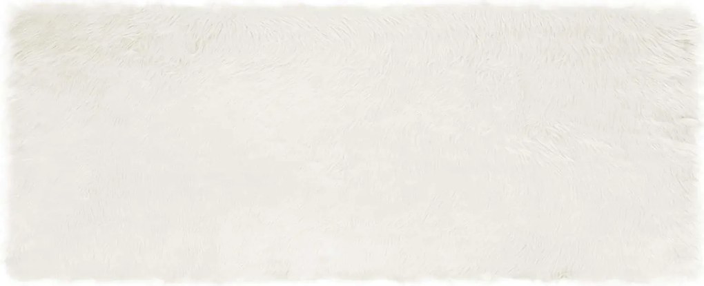 vidaXL Műgyapjú Szőnyeg Tafalla Fehér 80 x 200 cm Poliészter