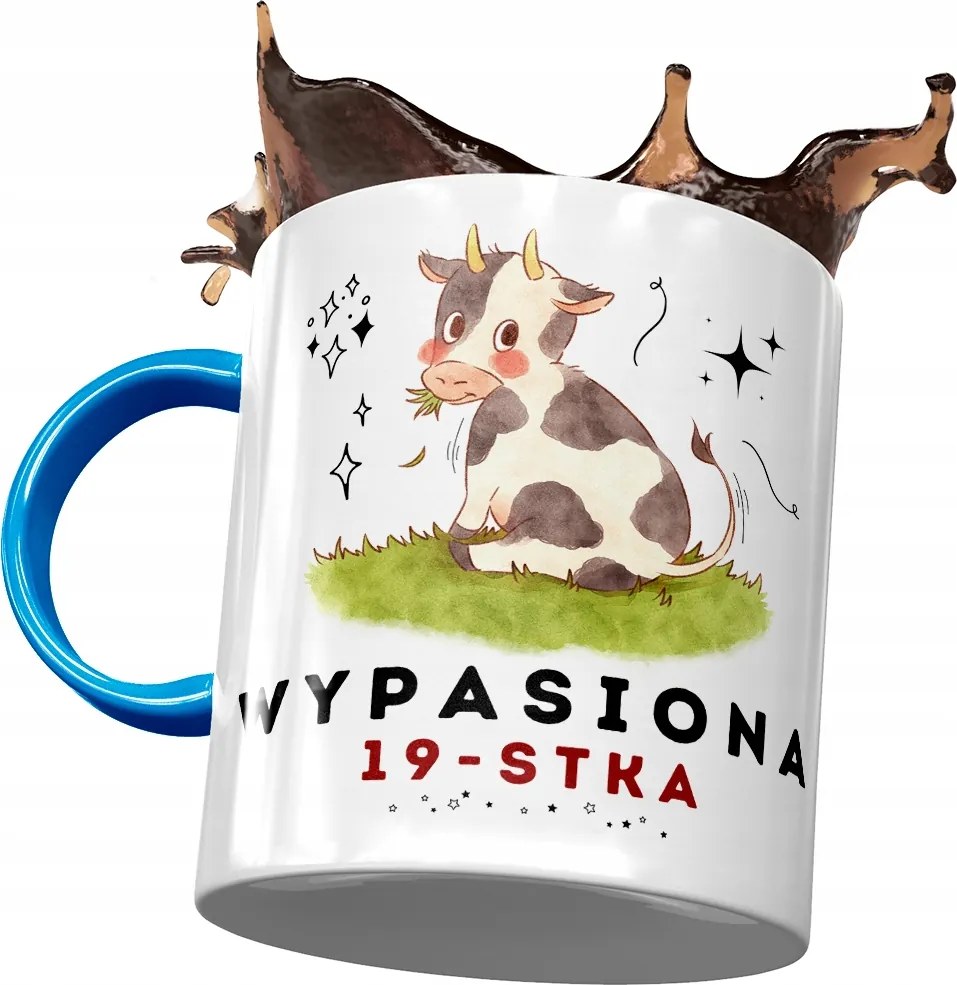 Kék Bögre Születésnapra 19 19. 19. Nyomtatott Fotóval