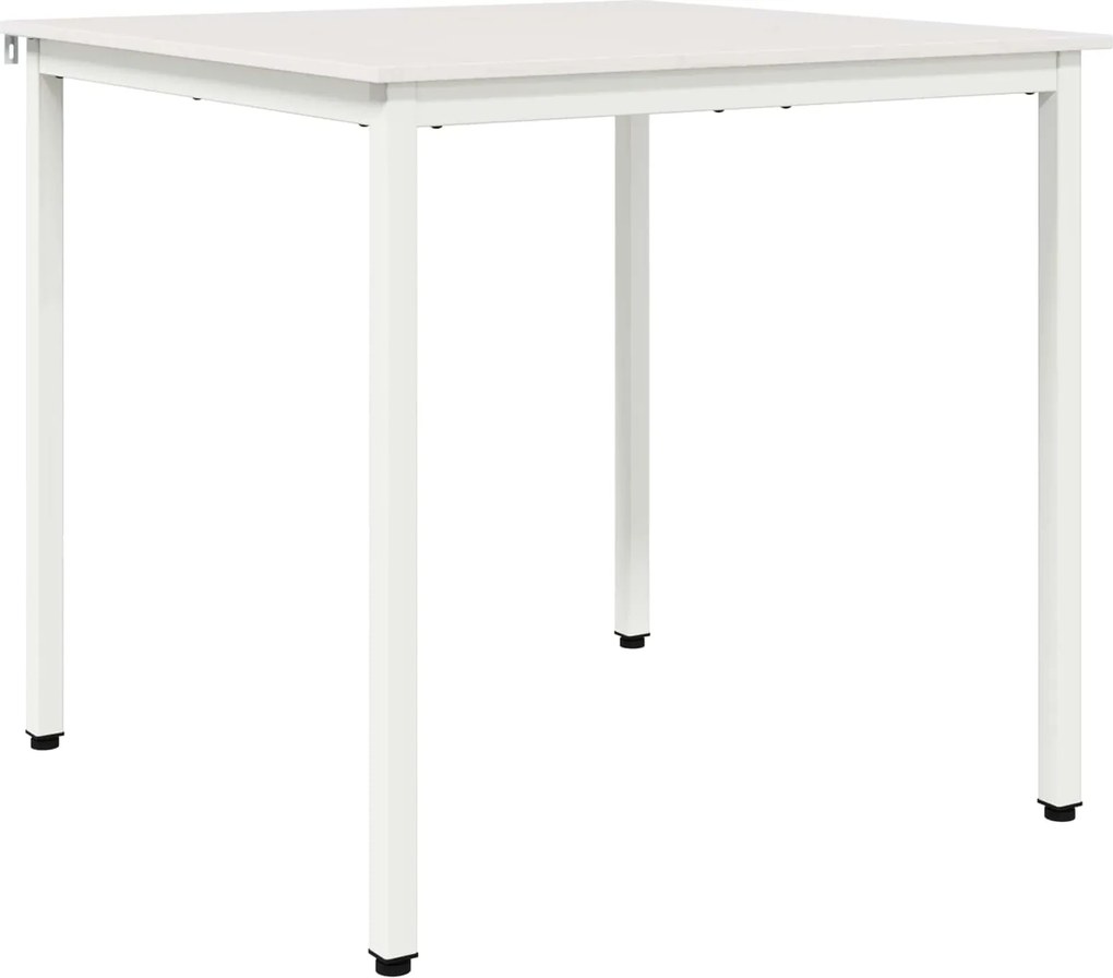 vidaXL Étkezőasztal Fehér 80 x 80 x 75 cm Tömör fenyőfa