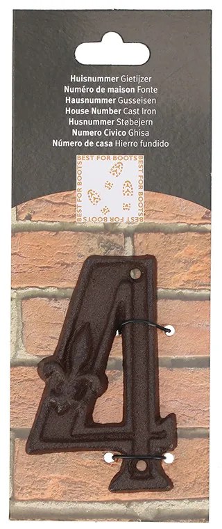 Öntöttvas házszám, 4